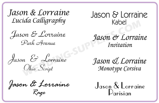 Wedding Fonts