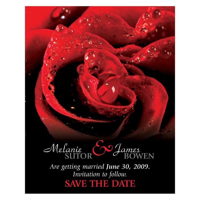 Save the Date - Red Roses