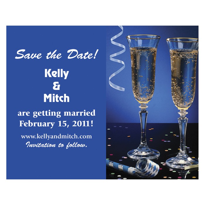Save the Date - Champagne Glasses