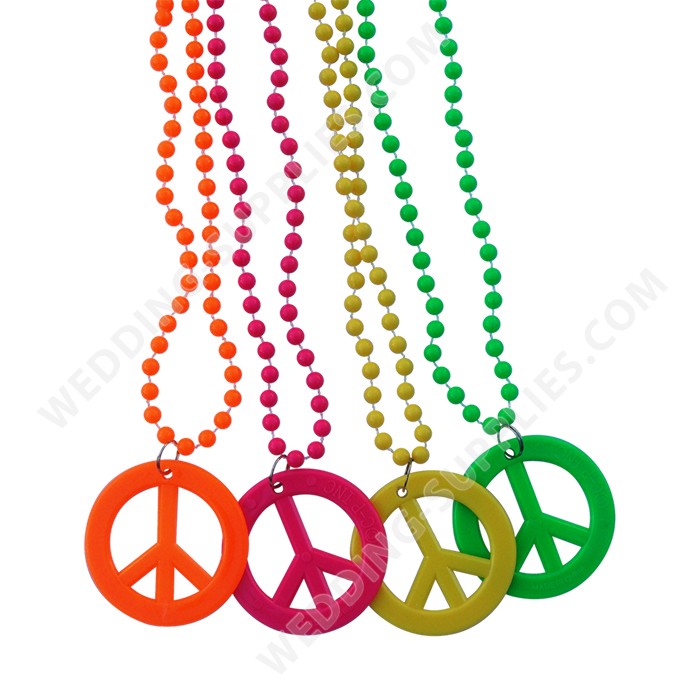 Custom Printed Peace Sign Necklace