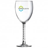 Printed Twisted Stem Wine Glasses - For Weddings
