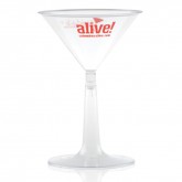 6 oz. Clear Plastic Martini Glasses Detachable Base