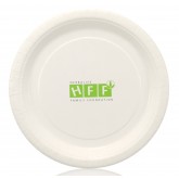 7" Coated Paper Plates White