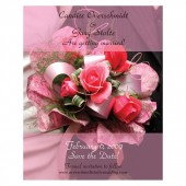 Save the Date - Pink Roses Bouquet