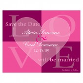 Save the Date - Pink Quadrant